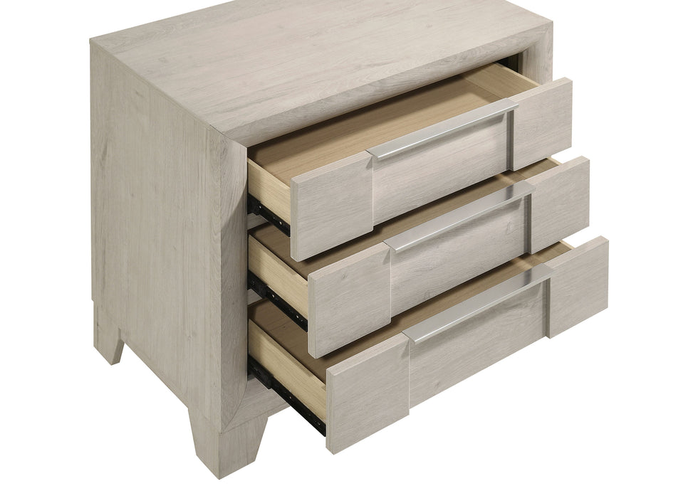 Farre 2-drawer Nightstand Bedside Table Washed Grey