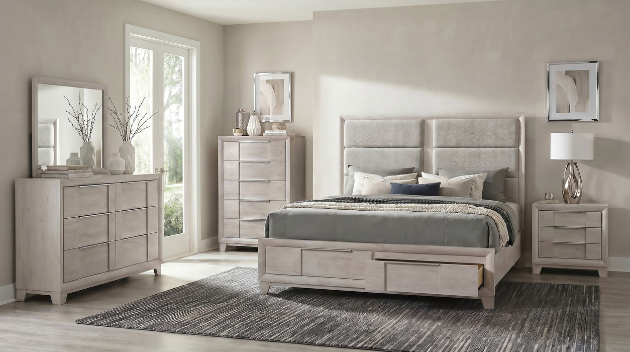 Farre 2-drawer Nightstand Bedside Table Washed Grey
