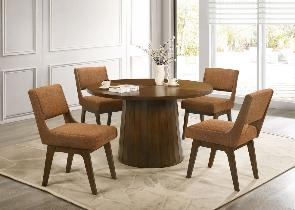 Galindo Upholstered Dining Side Chair Nutmeg (Set of 2)
