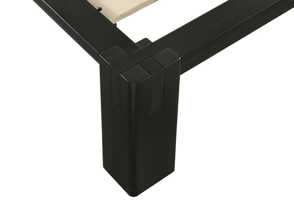 Gislen Eastern King Easy Assembly Wood Platform Bed Black