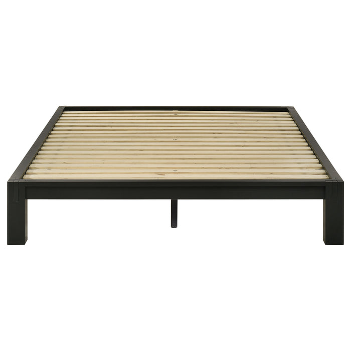 Gislen Queen Easy Assembly Wood Platform Bed Black