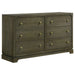 Dark cocoa Gran Park 5-piece Eastern King bedroom set by CoasterEveryday, including bed frame, nightstands, and dresser in a stylish furniture design.