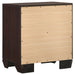 CoasterEveryday Kauffman 4-piece California King bedroom set in dark cocoa wood, includes bed frame, dresser, mirror, and nightstands.