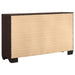 Dark cocoa Kauffman 5-piece California King bedroom set by CoasterEveryday, including bed frame, dresser, and nightstands.