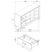 Dark cocoa Kauffman 5-piece Eastern King bedroom furniture set by CoasterEveryday, featuring a bed, nightstands, and matching dresser.