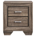 Kauffman 5-piece queen bedroom set in washed taupe with bed frame, nightstands, dresser, and mirror from CoasterEveryday.