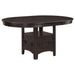 Espresso Lavon Oval 60-inch wood extension leaf dining table with sturdy legs and smooth finish, perfect for spacious dining rooms.