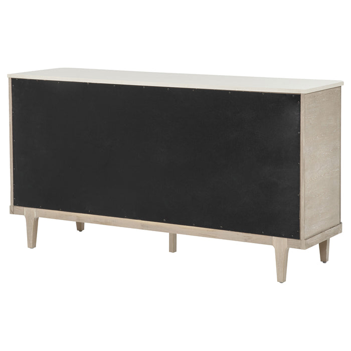 Lucaire 2-door 3-drawer Cultured Marble Top Sideboard Sandstone