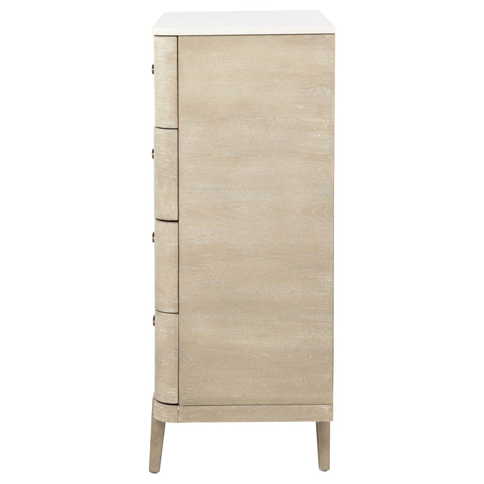 Lucaire 5-drawer Chest of Drawers Sandstone