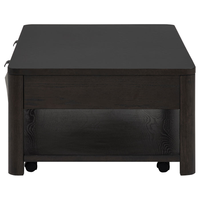 Marcelo Wood Coffee Table with 2 Drawers and Shelf Coffee