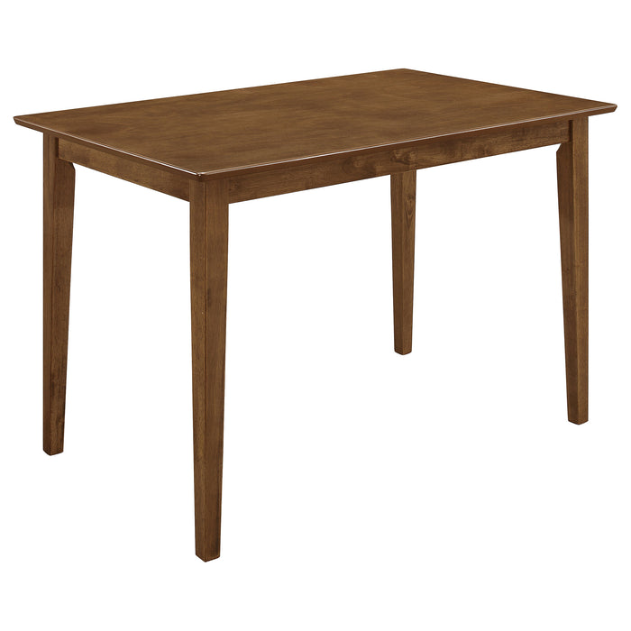 Robles 5-piece rectangular dining table set by CoasterEveryday with chestnut finish and matching chairs, modern wood furniture for dining room