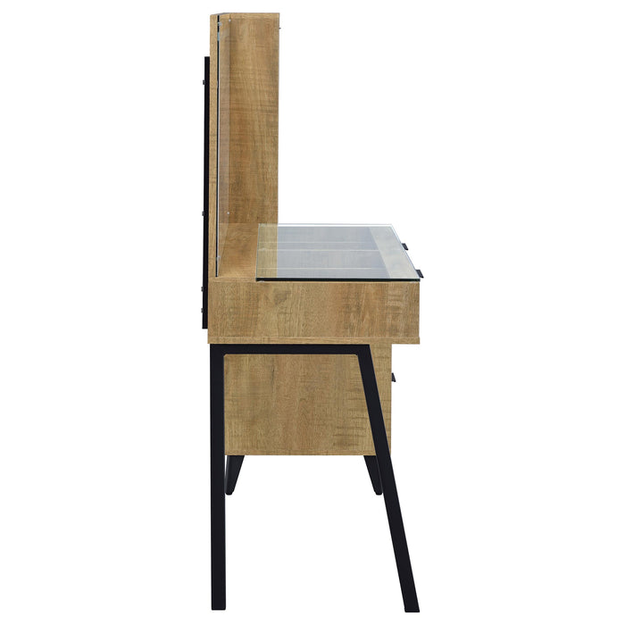 Souza 5-Drawer Makeup Vanity Table With LED Mirror Mango