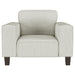 CoasterEveryday Deerhurst 3-piece upholstered sofa set in greige with track arms and plush cushions, modern furniture for living rooms.