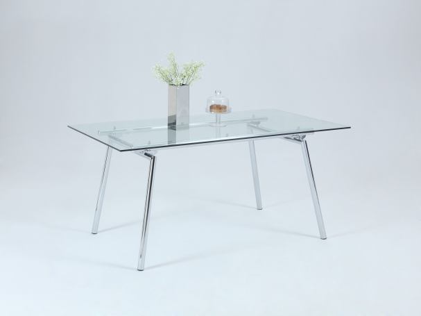 Chintaly COLLEEN Metal Dining Table Frame Chrome