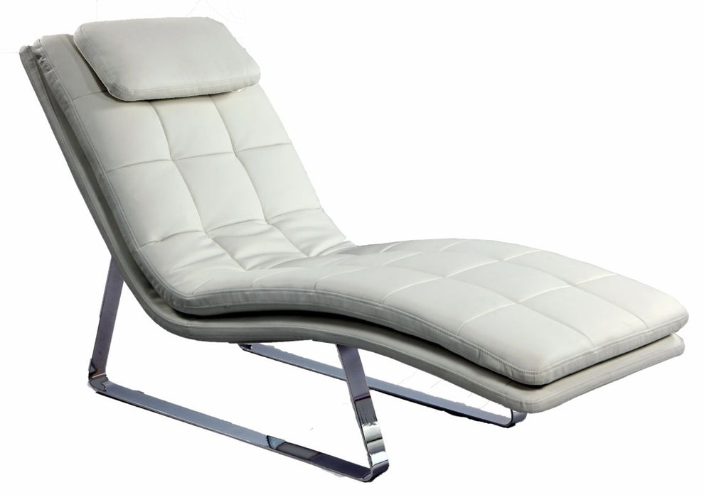 Chintaly CORVETTE Chaise Lounge Chrome Legs Chrome