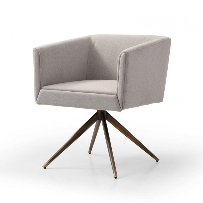 Upholstered Fabric Dining Room Arm Chair - Light Gray