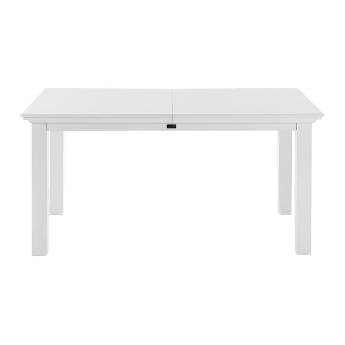 79" Solid Wood Butterfly Leaf Extending Dining Table - White