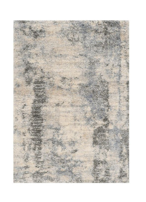 9' x 13' Machine Woven Abstract Indoor Area Rug - Ivory Blue