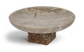 Genuine Travertine Bowl from Meridian Furniture's Colannade collection, showcasing a smooth, natural stone surface and elegant design.