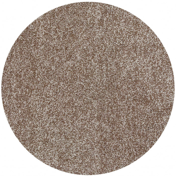 8' Round Indoor Shag Rug - Beige Heather