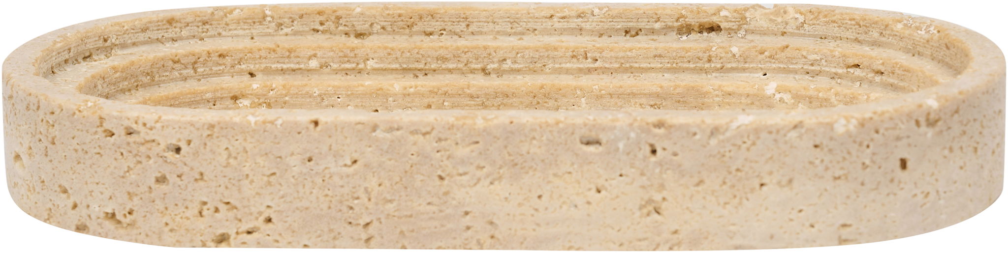 Maximus genuine marble tray by Meridian Furniture featuring a natural travertine finish, ideal for elegant home decor or serving.