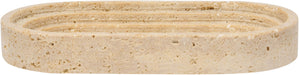 Maximus genuine marble tray by Meridian Furniture featuring a natural travertine finish, ideal for elegant home decor or serving.