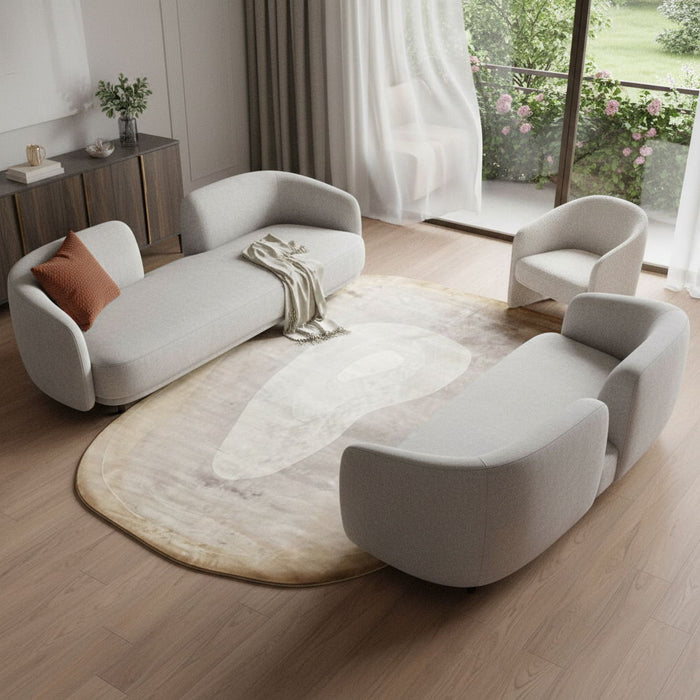 7' X 9' Ombre Distressed Area Rug (722643) - Beige / Cream / Tan