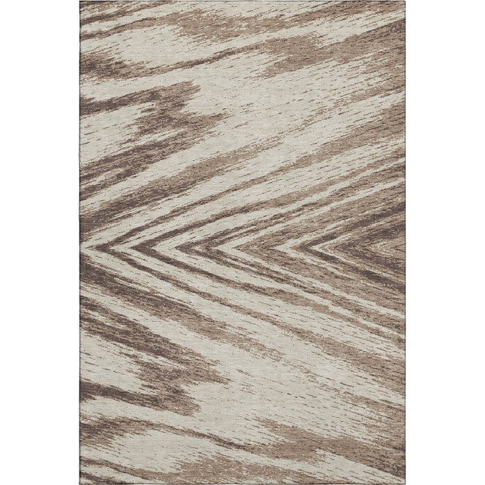 10' X 14' Abstract Washable Area Rug With UV Protection (669696) - Brown / Beige