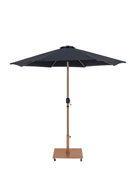 Fiji - Aluminum Patio Umbrella With Square Teak Base