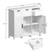 Giga wooden storage cabinet with drawers and shelves, ideal as a sideboard for living room, bedroom, or bathroom decor.