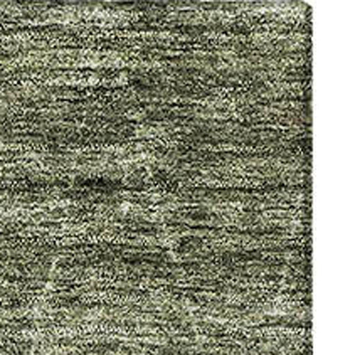 10' X 14' Geometric Washable Area Rug With UV Protection (688021) - Olive Green / Gray