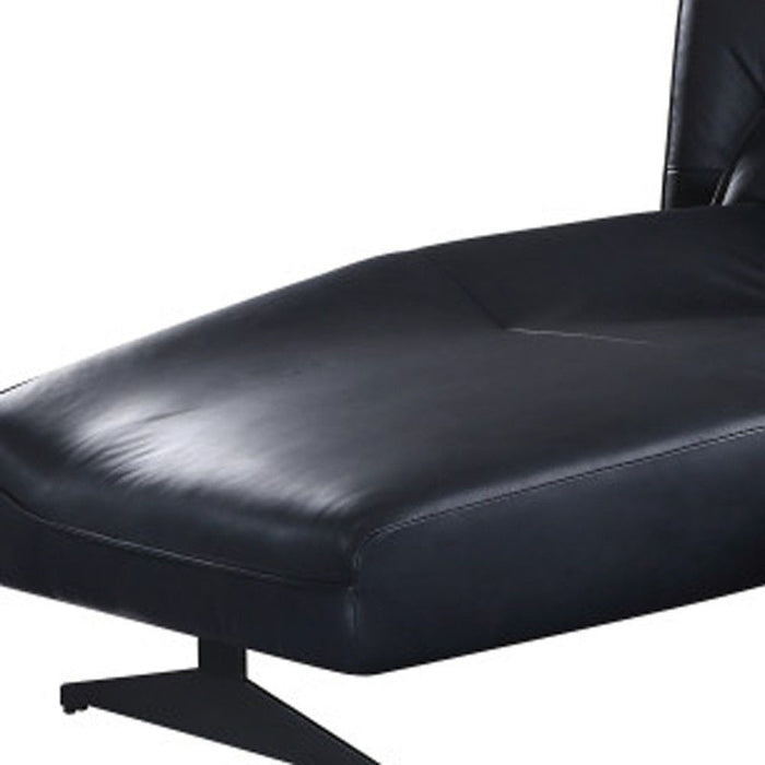 Top Grain Leather L Shaped Two Piece Sofa Chaise Sectional - Dark Gray