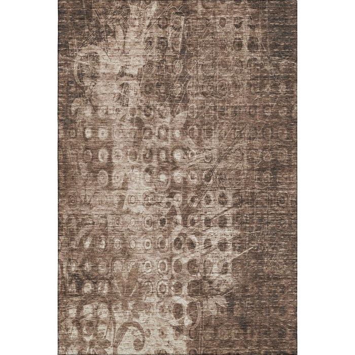 10' X 14' Washable Area Rug With UV Protection (649996) - Chocolate / Beige