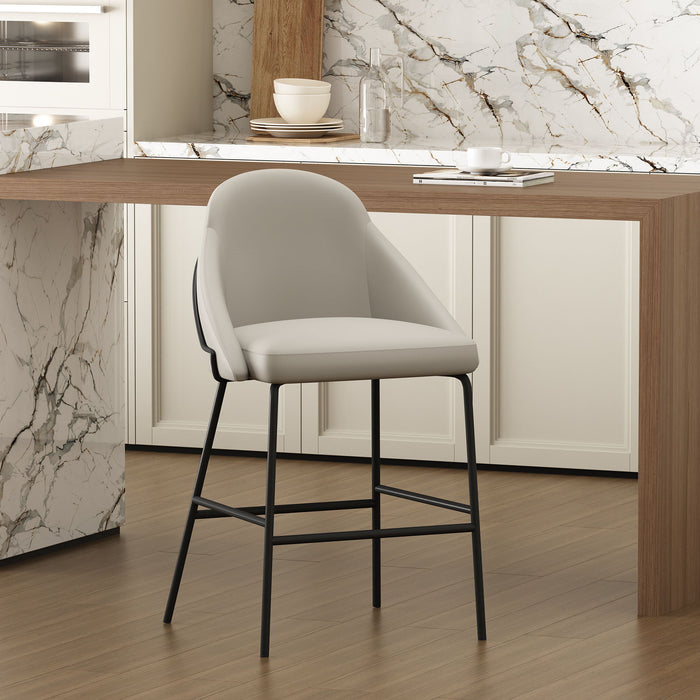 Manhattan Gracie - Counter Stool With Black Base