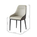 Set of 2 Giga modern dining chairs with upholstered seats, steel metal legs, black and gray two-tone finish, ideal for kitchen or living room