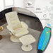 Giga recliner chair with ottoman, featuring 360° swivel, massage, heated seat, and five-point vibration for relaxing comfort.