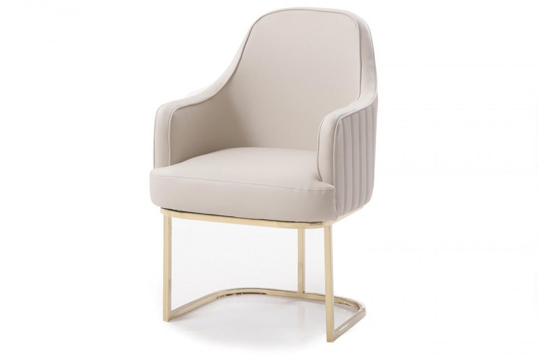 Modern Upholstered Fabric Dining Arm Chair - Gray