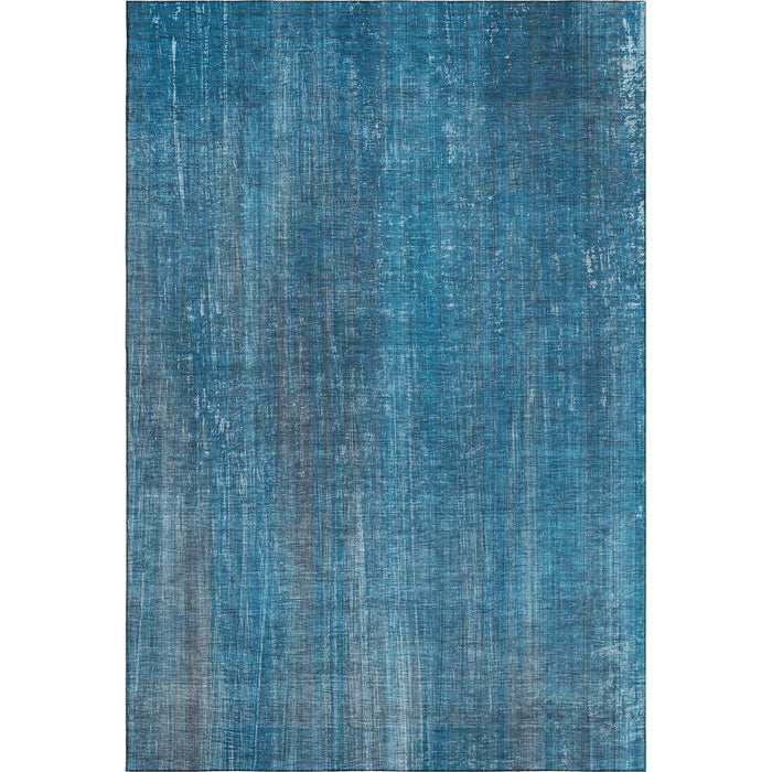 10' X 14' Striped Washable Area Rug With UV Protection (648724) - Blue / Gray