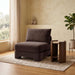 Meridian Furniture Hammond velvet upholstered armless stationary chair with plush fabric and modern design.
