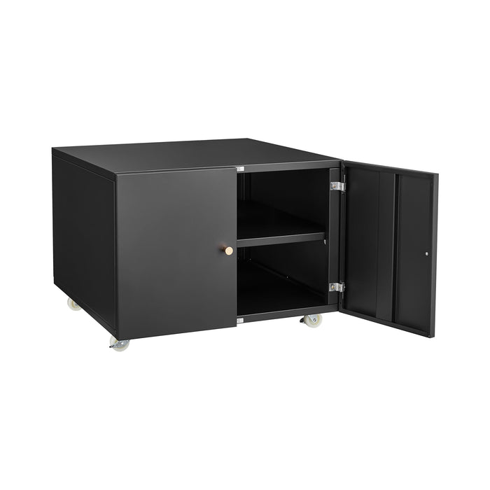 Giga office furniture steel copier cabinet with two doors, mobile printer stand, and pedestal file storage for office use