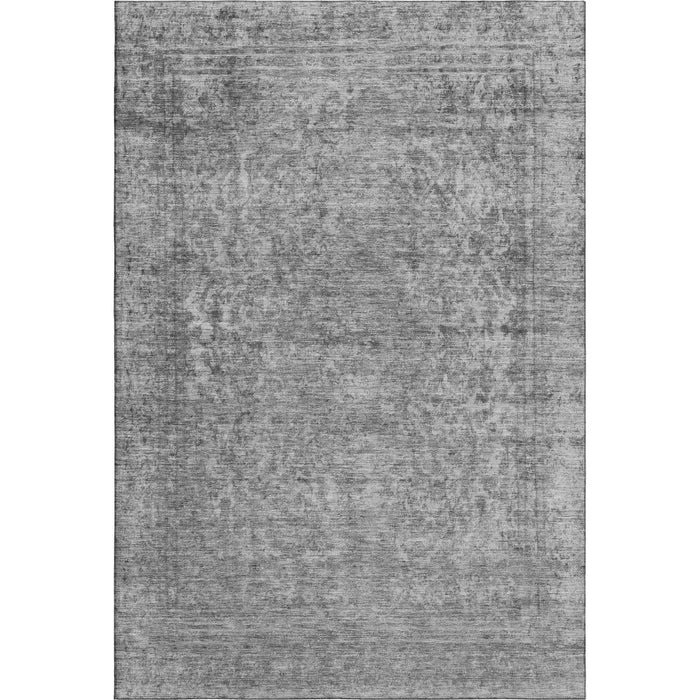 10' X 14' Oriental Washable Area Rug With UV Protection (695852) - Gray / Silver