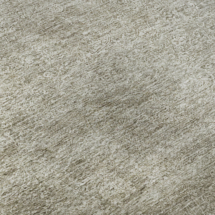 10' X 14' Abstract Washable Area Rug With UV Protection (688123) - Linen / Ivory