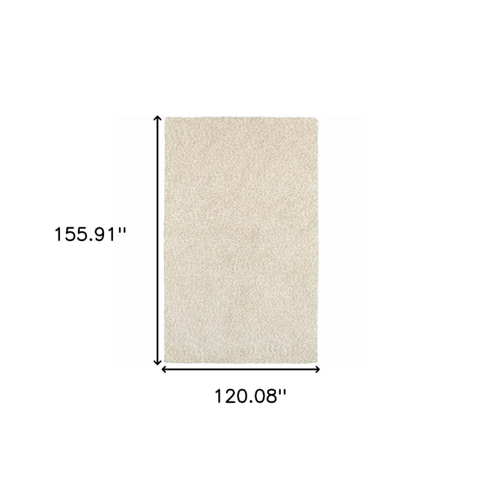 10' x 13' Shag Ivory Indoor Area Rug - Modern