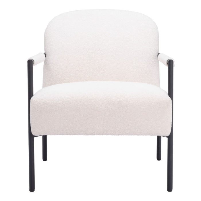 Sherpa Arm Chair - Ivory And Black