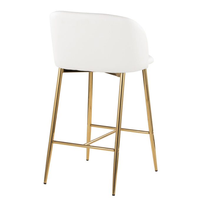 Fran - Fixed-Height Counter Stool (Set of 2) - Gold Metal Base