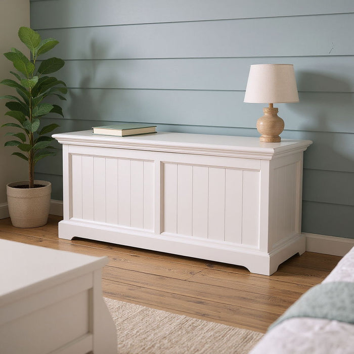 Solid Wood Chest - White
