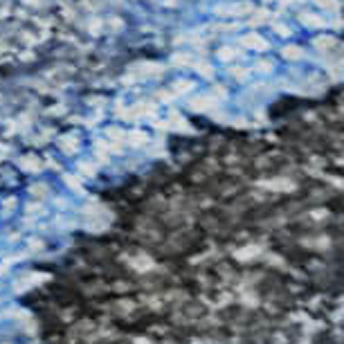 9' X 12' Abstract Washable Area Rug With UV Protection (647037) - Navy Blue / Ivory
