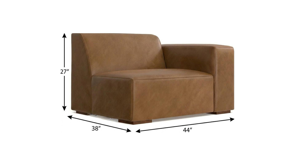 Modern Leather Modular Sofa - Brown