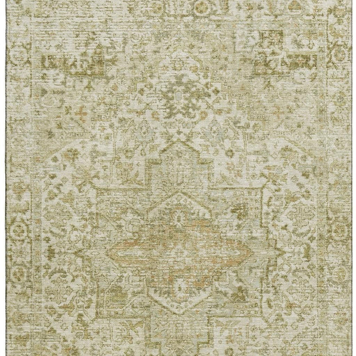 10' X 14' Oriental Washable Area Rug With UV Protection (700733) - Beige / Gold