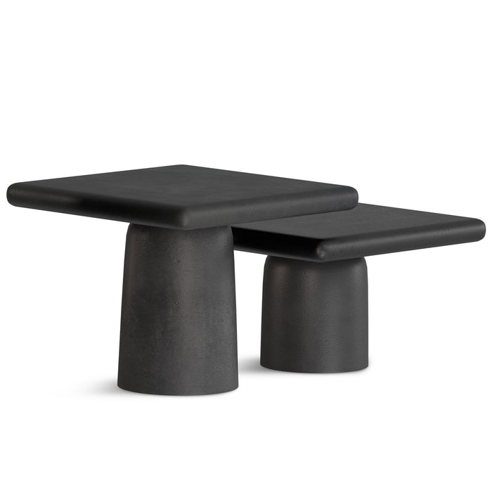 Aluminum Square End Table - Black